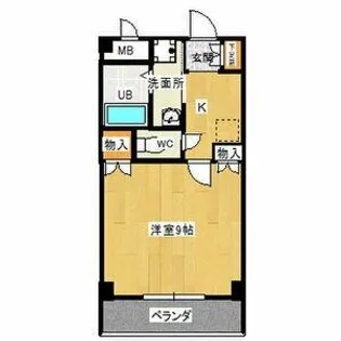 1Kの間取り画像