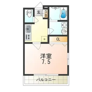 Hベース駒川【1階】の間取り