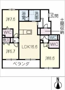 ザ リッツ刈谷【3階】の間取り