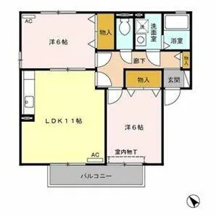 コトーソレイユ A【2階】の間取り