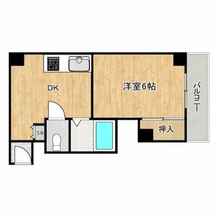 メゾン浪速【4階】の間取り