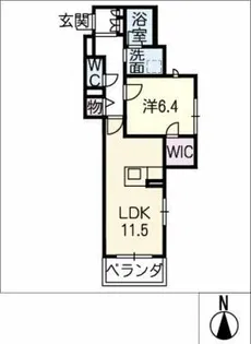 カーサレジオ平中【3階】の間取り