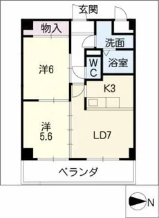 ガーデンしらかば【2階】の間取り