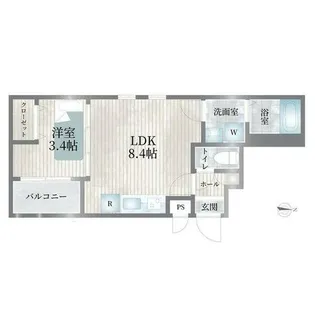 Cherim志賀本通brise【1階】の間取り