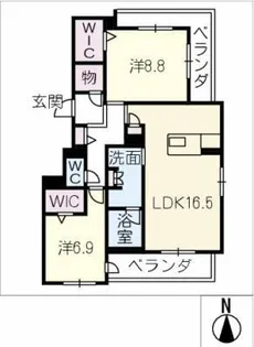 ネオソラージュ【4階】の間取り