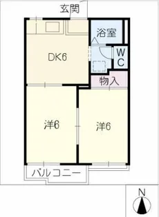 ナコーシュ平芝【2階】の間取り
