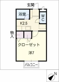 アーバン羽根北【1階】の間取り