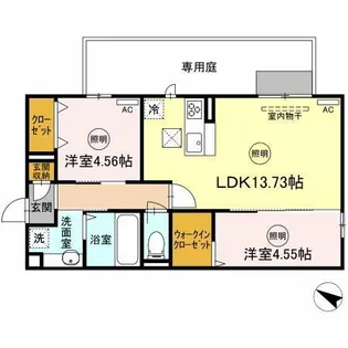 福岡県北九州市若松区用勺町【アパート】の間取り