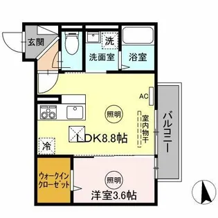 福岡県北九州市若松区浜町1丁目【アパート】の間取り