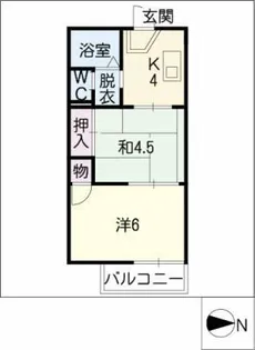 グリーンコーポヤマブン【1階】の間取り
