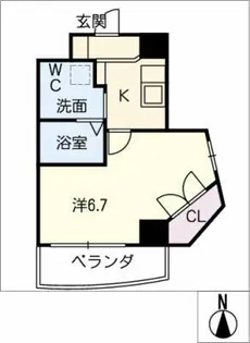 サン・パークビル【5階】の間取り