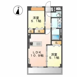GNO.1 是幸超【3階】の間取り