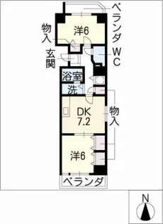 マルシェ志賀【2階】の間取り