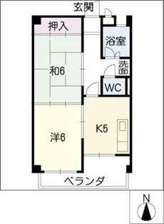 高砂コーポラス【2階】の間取り
