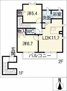 Mast Town桐ヶ丘【2階】の間取り