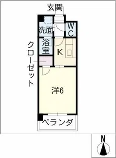 ベルビレッジ鳴海【2階】の間取り