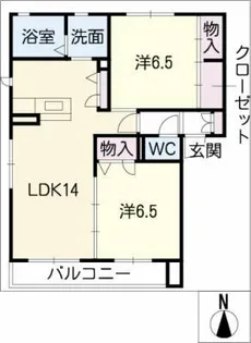 こもれびA【1階】の間取り