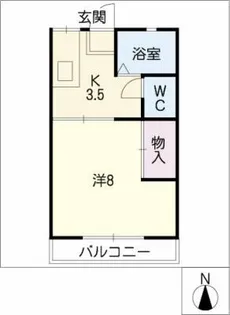 丸川第一ハイツ【2階】の間取り