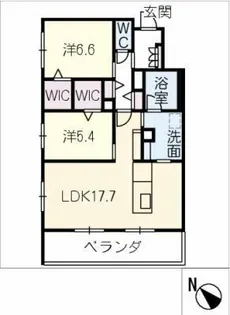 シャーメゾンいろは【2階】の間取り