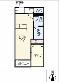 LE COCON 稲沢 Ⅴ【3階】の間取り