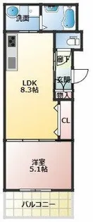 クリエオーレ岡山【2階】の間取り