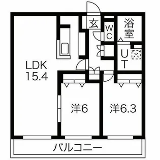 ラ・ヴィッサ宮の沢【2階】の間取り