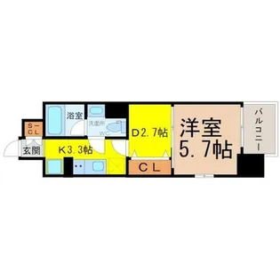 ブランシエスタ泉【7階】の間取り