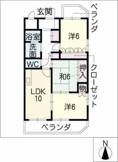 ナチュレ 一幸Ⅱ【2階】の間取り