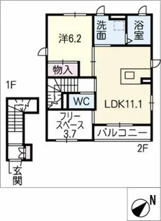 ラ・ファミーユ【2階】の間取り