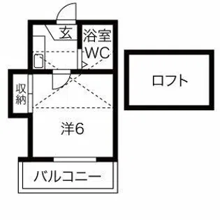 レオパレス道徳第3【203号室】の間取り