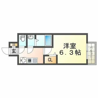プレサンス尼崎アルモナ【7階】の間取り