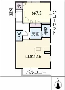 シャーメゾン山の手【1階】の間取り