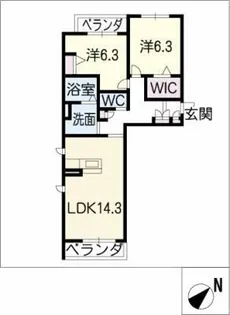 Harvest Moon【2階】の間取り