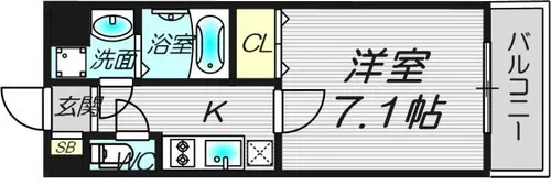 ベストレジデンス関大前3【3階】の間取り