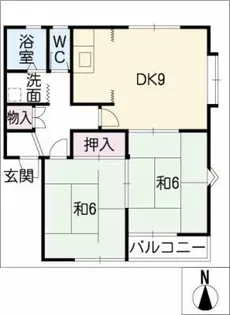サンパーク又木【2階】の間取り