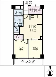 メゾン泰和【4階】の間取り