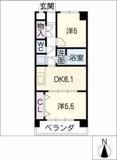 シュクル【2階】の間取り