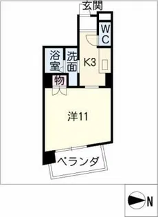 らく富士見【8階】の間取り