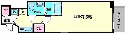 1Kの間取り画像