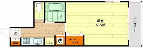 エイペックス天神橋Ⅰ【6階】の間取り