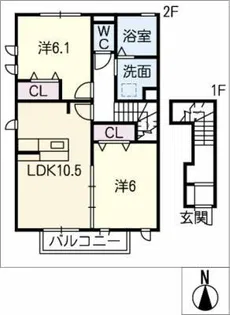 ベルボヌール高山【2階】の間取り
