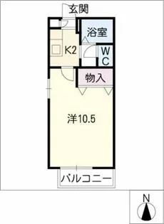 ソレイユ徳重【2階】の間取り