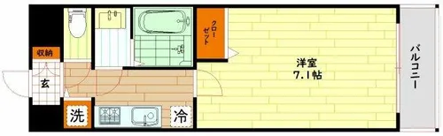 S-RESIDENCE天満Gracis【6階】の間取り