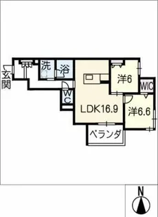 ファミール玉の井【2階】の間取り