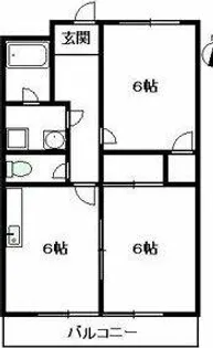 クイーンカピオラニ【2階】の間取り