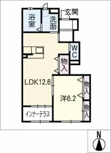 フォーティーンヒルズⅡ【1階】の間取り