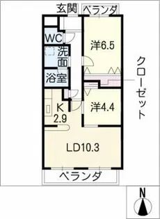 クリスタルスクエア【3階】の間取り