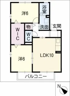 グリーンフィールド【1階】の間取り