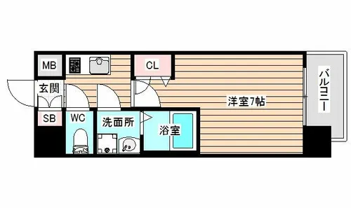 コスモリード大阪福島【11階】の間取り