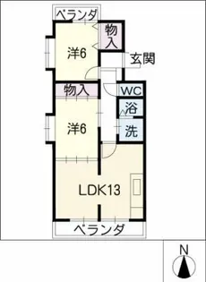 アミューズ平芝【3階】の間取り